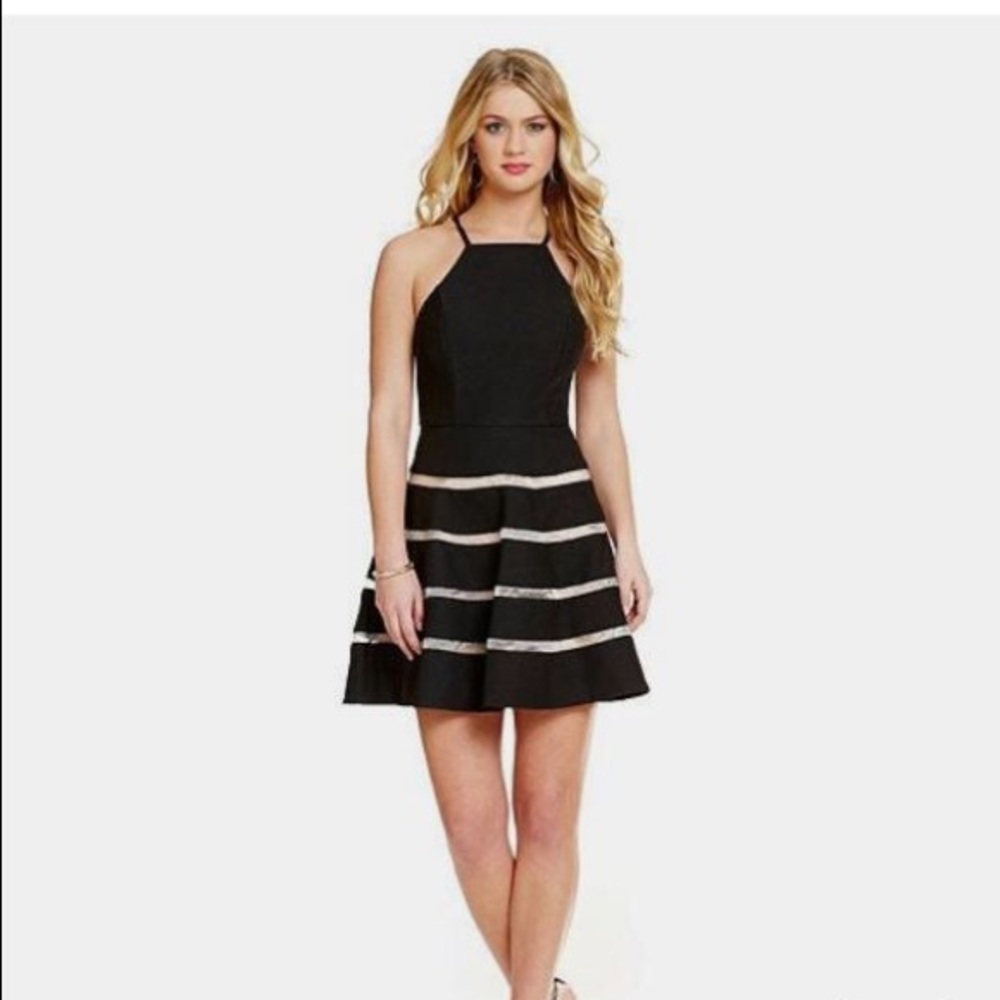 Jodi Kristopher black skater dress